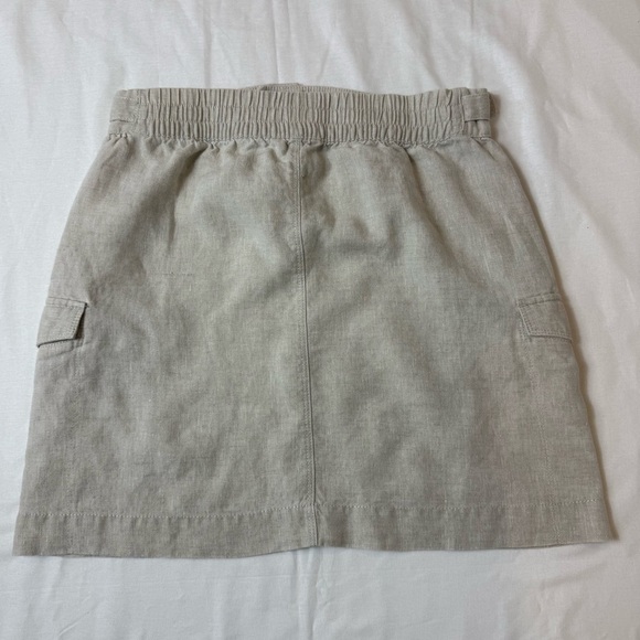Athleta 100% Linen Stylish Tan Skirt Size 10 - Picture 2 of 10